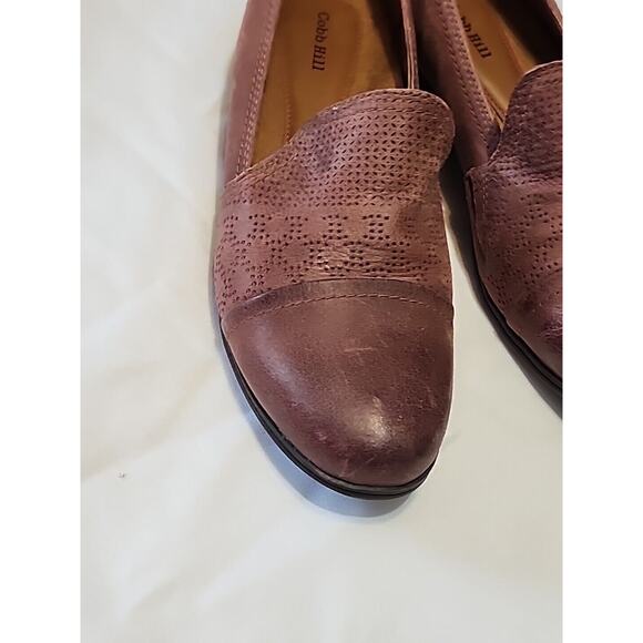 Rockport Cobb Hill Shoes Womens 9 Crosbie Slip On Loafer CI6210 Burgundy - Picture 2 of 12